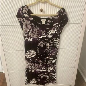 NWOT Vertigo Paris Purple and White Mini Dress
